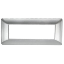 Placca in tecnopolimero 6P argento compatibile Matix