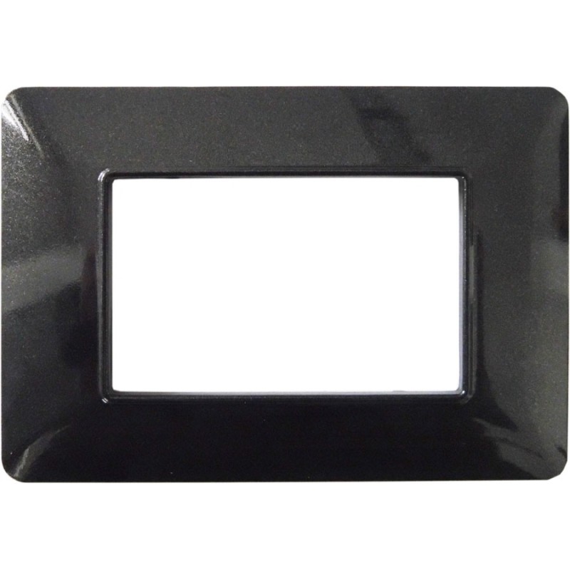 Placca in tecnopolimero 3P nero bistrò compatibile Matix