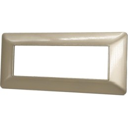 Placca in tecnopolimero 6P champagne compatibile Matix