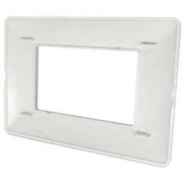 Placca in tecnopolimero 4P argento compatibile Matix
