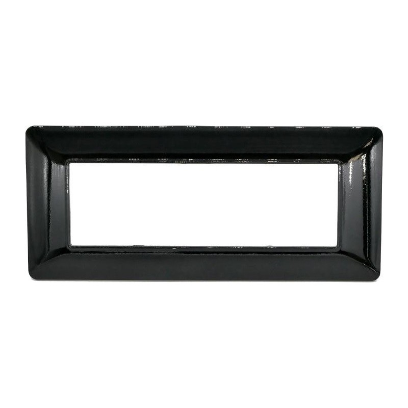 Placca 7 posti nero lucido compatibile Matix