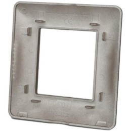 Placca 2 posti in tecnopolimero color bronzo compatibile Matix