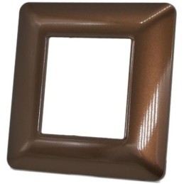 Placca 2 posti in tecnopolimero color bronzo compatibile Matix