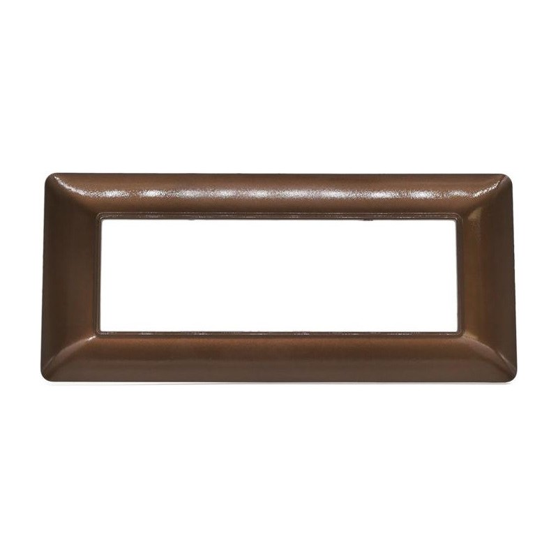 Placca 7 posti in tecnopolimero color bronzo compatibile Matix