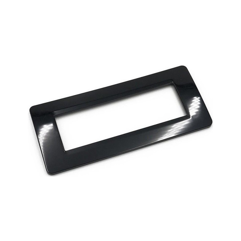 Placca in tecnopolimero 6P nera compatibile Matix