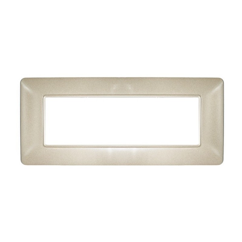 Placca in tecnopolimero 6P color sabbia compatibile Matix