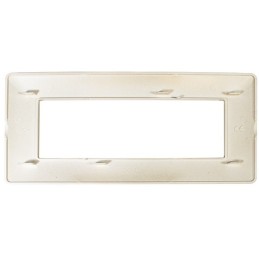 Placca in tecnopolimero 6P color sabbia compatibile Matix