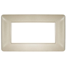 Placca in tecnopolimero 4P color sabbia compatibile Matix