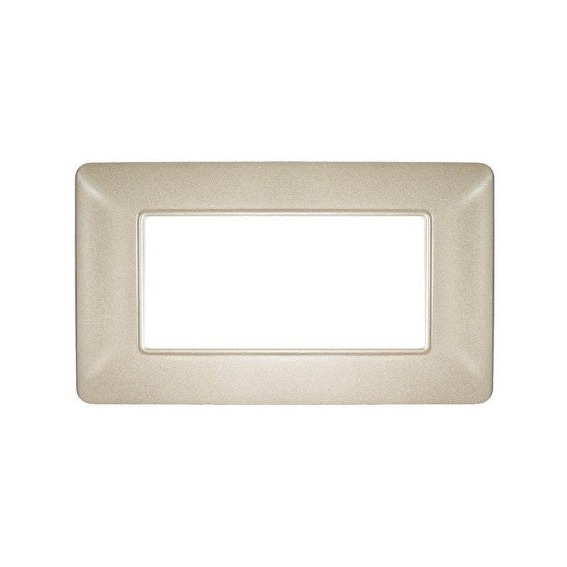 Placca in tecnopolimero 4P color sabbia compatibile Matix