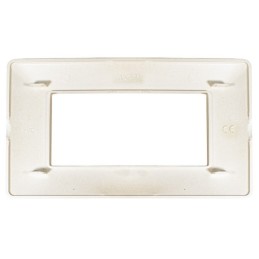 Placca in tecnopolimero 4P color sabbia compatibile Matix