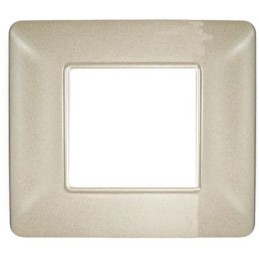 Placca in tecnopolimero 2P color sabbia compatibile Matix