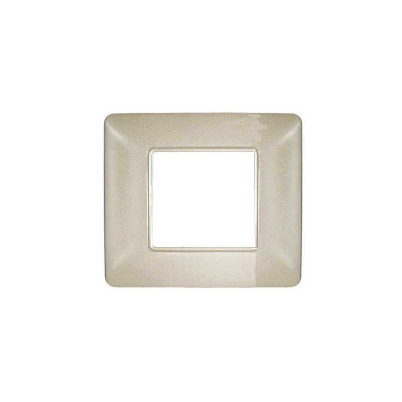 Placca in tecnopolimero 2P color sabbia compatibile Matix