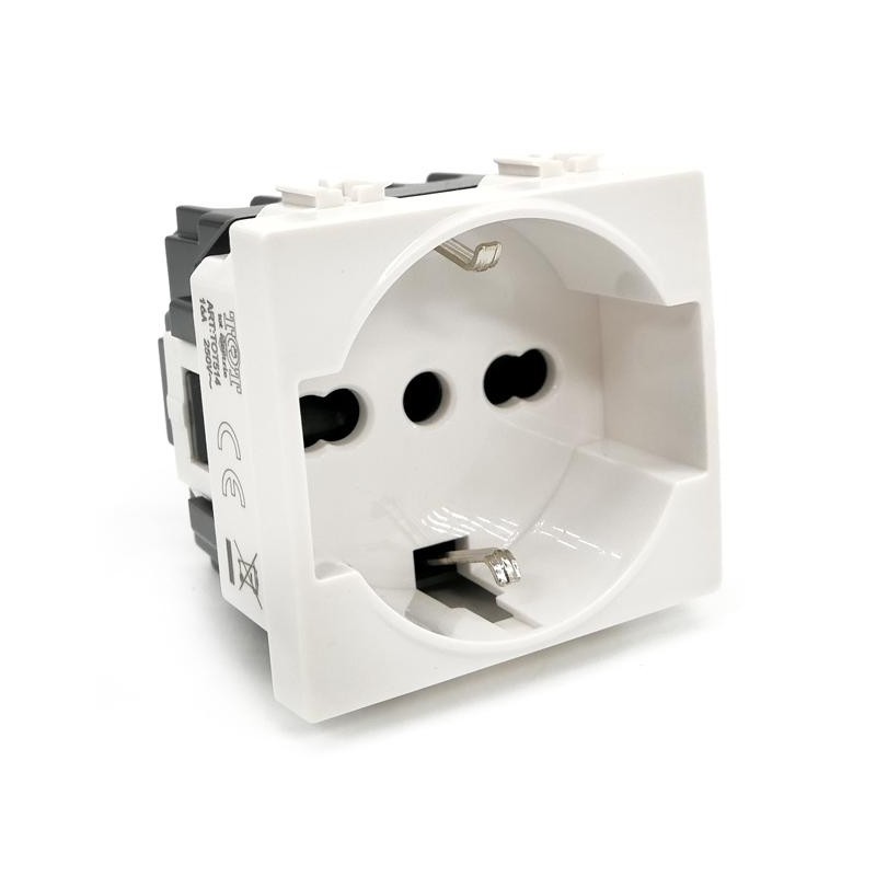 Presa Schuko 16A 250V Bianca Compatibile Matix