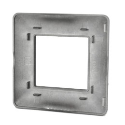 Placca 2 posti grigio scuro compatibile Bticino Matix