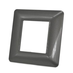 Placca 2 posti grigio scuro compatibile Bticino Matix