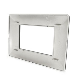 Placca 3 posti grigio scuro compatibile Bticino Matix