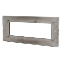 Placca 7 posti grigio scuro compatibile Bticino Matix