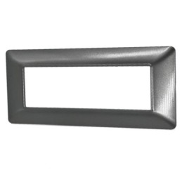Placca 7 posti grigio scuro compatibile Bticino Matix