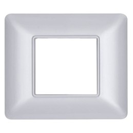 Placca in tecnopolimero 2P argento compatibile Matix