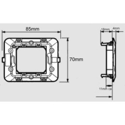 Kit presa Schuko 16A compatibile BTicino Matix con placca e supporto