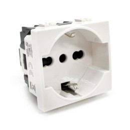 Kit presa Schuko 16A compatibile BTicino Matix con placca e supporto