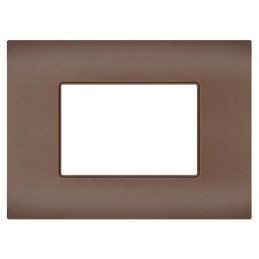 Placca 3 posti bronzo compatibile Vimar Arké