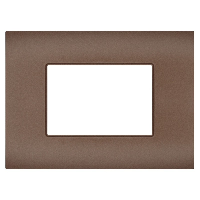 Placca 3 posti bronzo compatibile Vimar Arké
