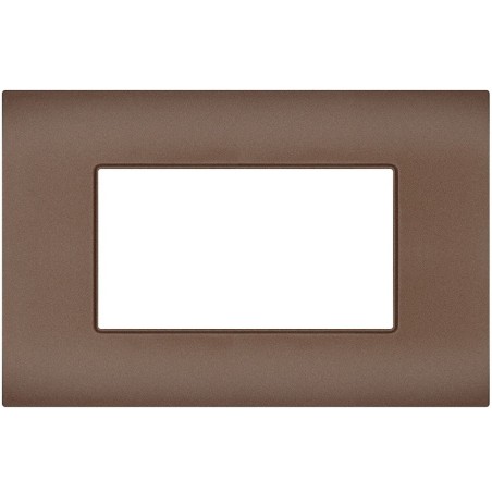 Placca 4 posti bronzo compatibile Vimar Arké