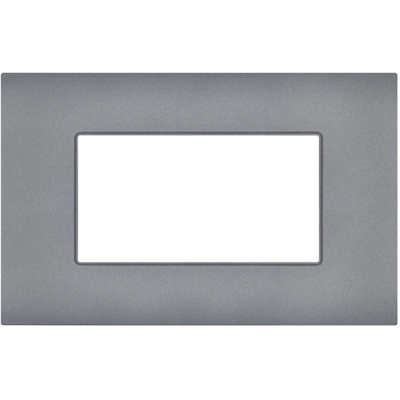 Placca 4 posti grigio compatibile Vimar Arké