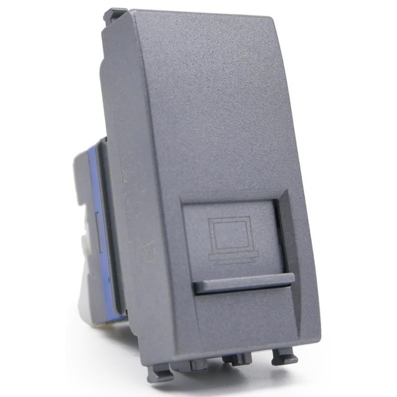 Connettore di rete RJ45 CAT6 grigio compatibile Vimar Arké