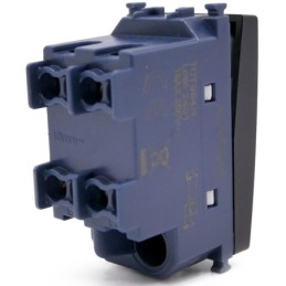 Invertitore unipolare con spia luminosa nero compatibile Vimar Arké