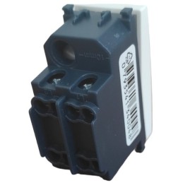 Interruttore bipolare con spia bianco compatibile Vimar Arké