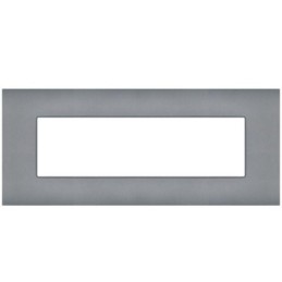 Placca 7 posti grigio compatibile Vimar Arkè