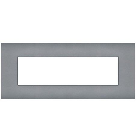 Placca 7 posti grigio compatibile Vimar Arkè