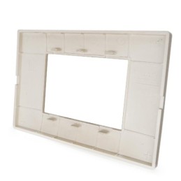 Placca 3P Tecnopolimero 12x8cm Champagne compatibile Vimar Plana