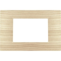 Placca 3P Tecnopolimero 12x8cm Abete compatibile Vimar Plana