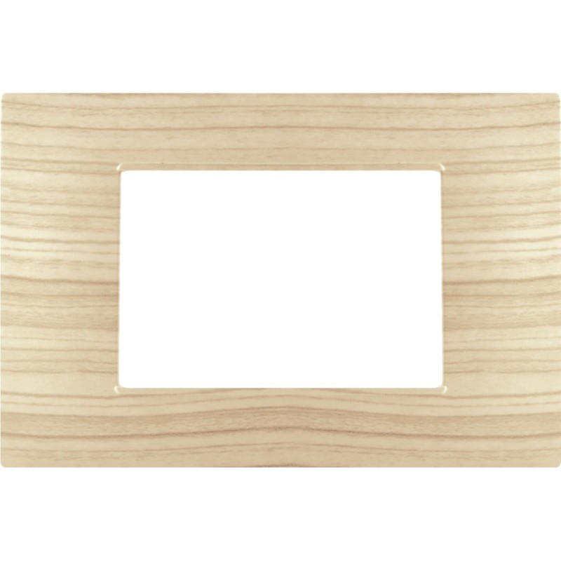 Placca 3P Tecnopolimero 12x8cm Abete compatibile Vimar Plana