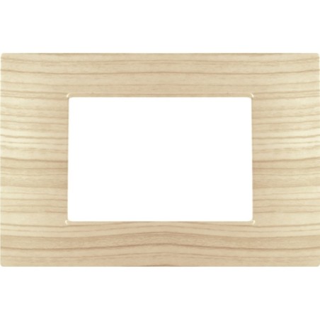 Placca 3P Tecnopolimero 12x8cm Abete compatibile Vimar Plana