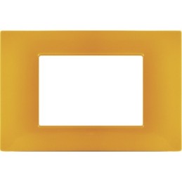 Placca 3P Tecnopolimero 12x8cm Arancio compatibile Vimar Plana