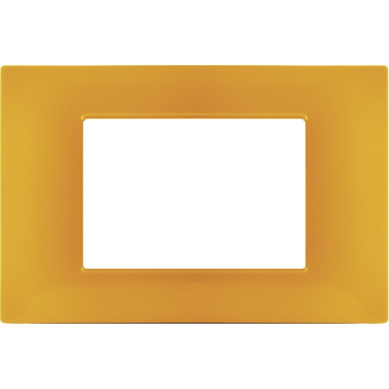 Placca 3P Tecnopolimero 12x8cm Arancio compatibile Vimar Plana