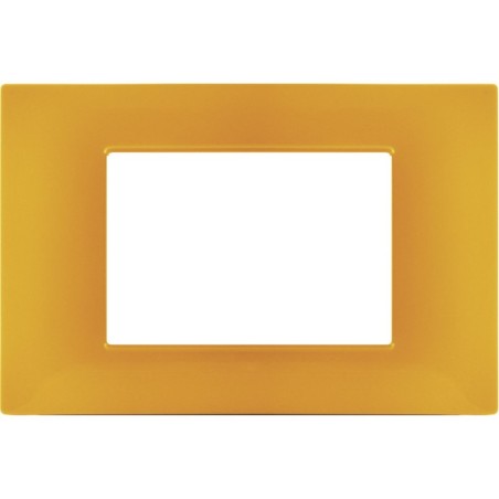 Placca 3P Tecnopolimero 12x8cm Arancio compatibile Vimar Plana