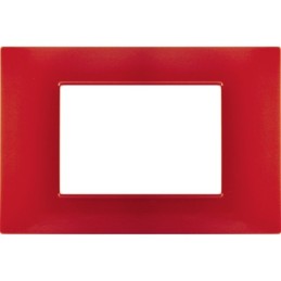Placca 3P Tecnopolimero 12x8cm Corallo compatibile Vimar Plana