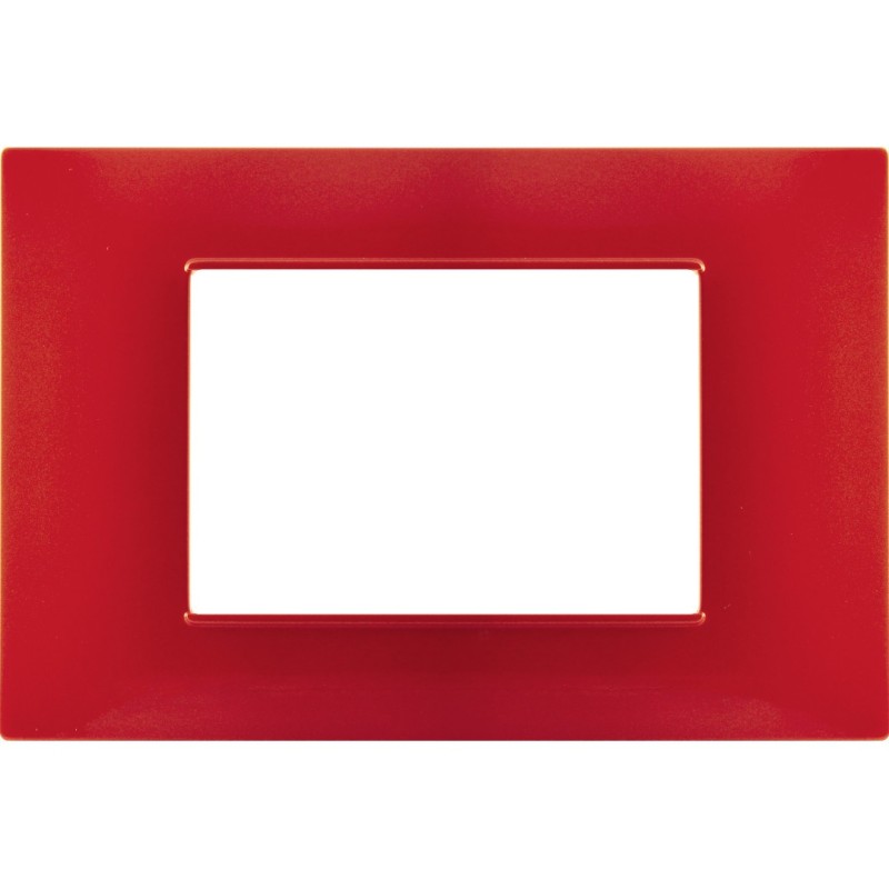Placca 3P Tecnopolimero 12x8cm Corallo compatibile Vimar Plana