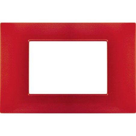 Placca 3P Tecnopolimero 12x8cm Corallo compatibile Vimar Plana