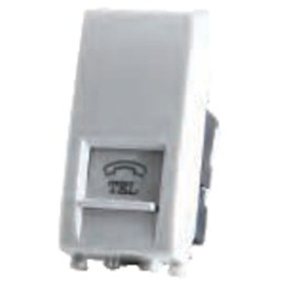 Presa telefono Bianco compatibile Vimar Plana