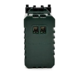 Alimentatore presa USB 5V 2A nero compatibile Vimar Plana