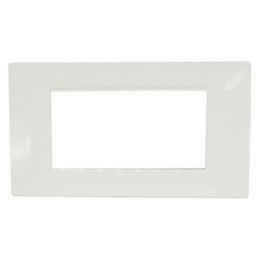 Placca 4 posti bianca compatibile Vimar Plana