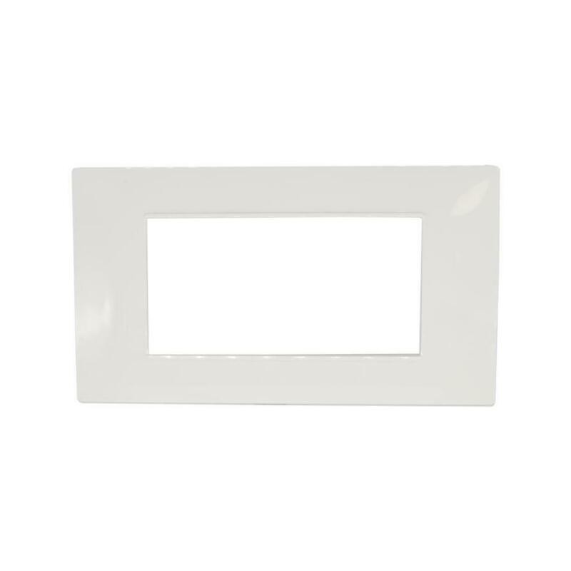 Placca 4 posti bianca compatibile Vimar Plana