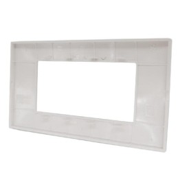 Placca 4 posti bianca compatibile Vimar Plana
