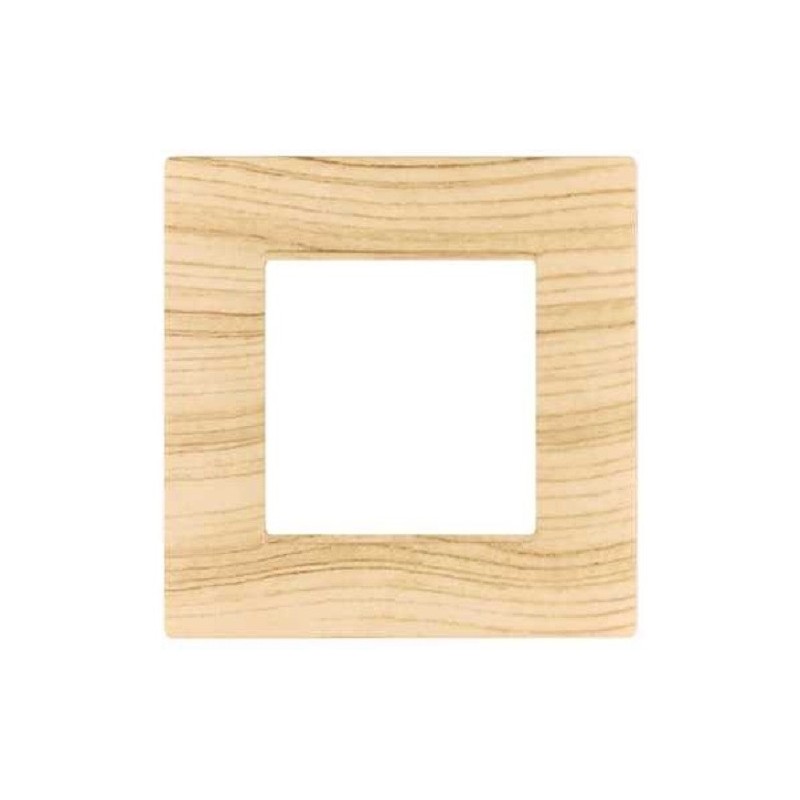 Placca 2 posti quadrata abete compatibile Vimar Plana
